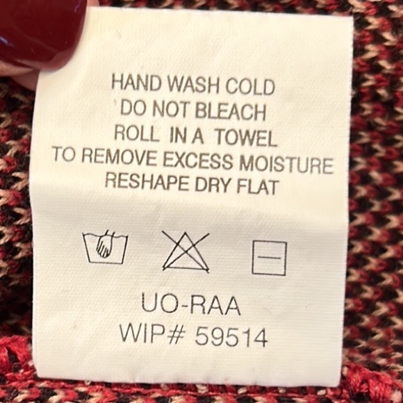 Vintage Woolrich Christmas Deer Buffalo Check Snowflake Red Black Zip Up Vest M - Picture 6 of 9